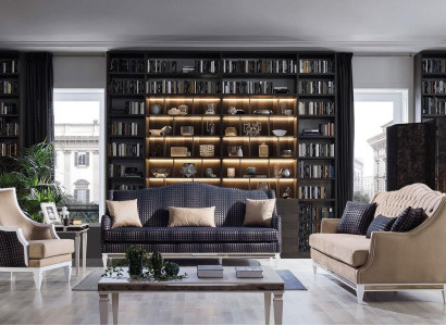 Modern Living room Sofa set Upholstery Three-seater Designer Armchair 3-piece