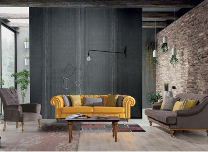 Stylish sofa set designer three-seater luxury armchair sofa set 3 pieces