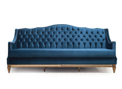 Blue Chesterfield Three-Seater Relax Lounge Sofa Living room 3-Seater