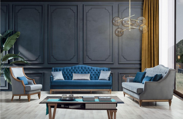 Luxury Furniture Upholstery Couch Wood Italy Upholstery Sofa Classic Couches