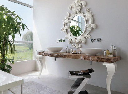 Round Mirror Classic r Design Wall mirror round Wall mirror new White Italy