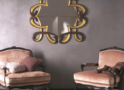 Classic r Designer Real Wood Frame XXL Mirror 115x115 Mirror Wall mirror
