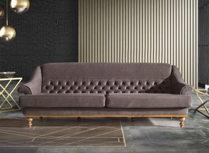 Modern living room sofa upholstered couches designer 3-seater textile sofas