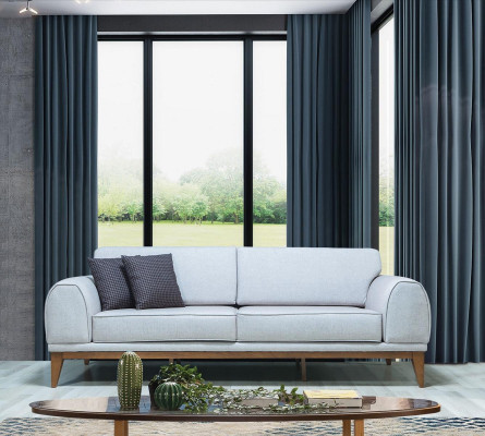 Gray luxury sofa designer 3 seater couch living room 3 seater leather sofas