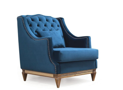 Blue he Luxury Chesterfield Armchair Living room Lounge Designer Furniture new