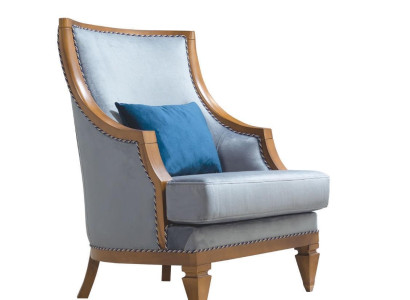 Modern Gray Armchair Textile Single Seater Leather 1-Seater Living room new