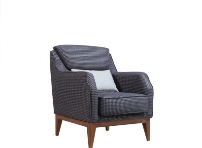 Gray Upholstery Single Seat Upholstered Armchair Designer Chair