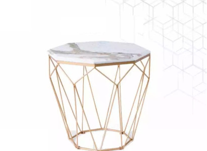 Side table Living room Furniture Material Metal White Design Modern