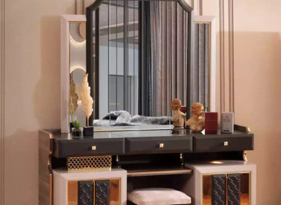 Dressing table Mirror Luxury Console Table Bedroom Schmink Black