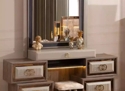 Luxury dressing table Dressing table Console table Console Beige Wood console