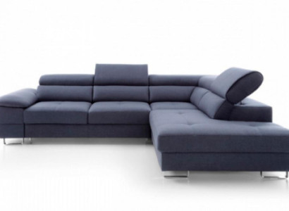 Corner suite Corner sofa L-shape fabric sofa Couch Sofa Blue upholstered sofa Seat