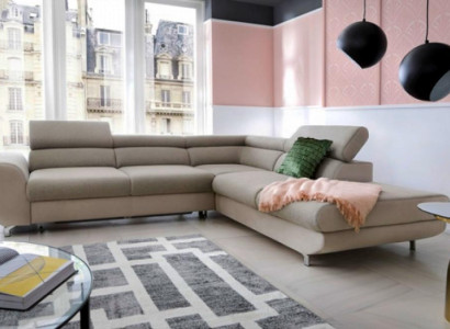 Upholstery Sofa Beige Corner suite Corner sofa L-shape fabric sofa Couch Sofa Sofas