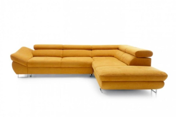 Upholstered sofa Corner suite Corner sofa L-shape fabric sofa Couch Sofa Yellow new