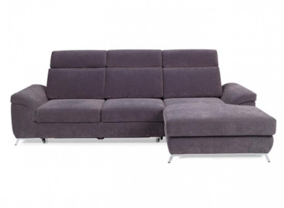 Fabric sofa Corner suite Corner sofa L-shape Purple upholstered sofa Lying surface