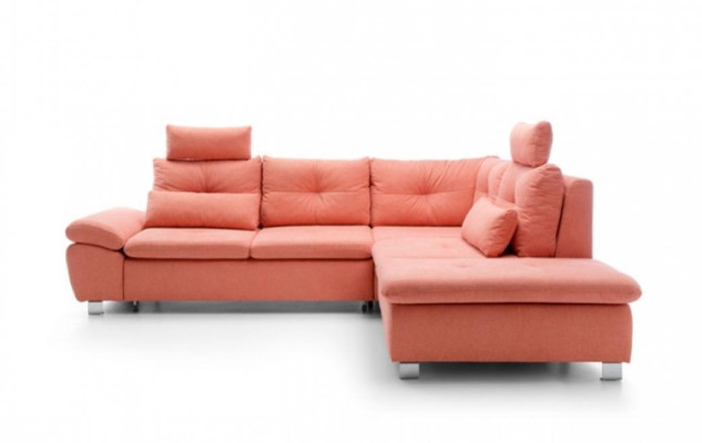 Modern Designer Upholstered Sofa Corner suite Pink Corner sofa L-shape Fabric Sofa Couch Sofa Furniture