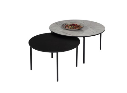 Coffee table Group Coffee table Side table Black Set Table Wood 2-piece