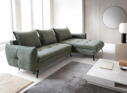 Design Sofa Corner suite Corner sofa L-shape Fabric sofa Couch Gray Upholstery