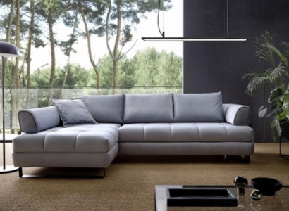 Upholstered sofa Corner suite Corner sofa L-shape fabric sofa Couch Sofa Gray Furniture