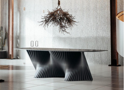 Luxury Dining room table Dining table Kitchen table Dining room Wood Black Table