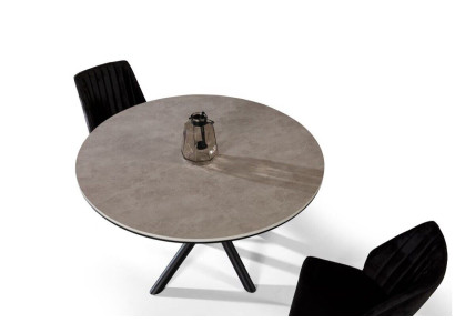 Dining room table Round Dining table Extendable Kitchen Table Wood Gray Tables