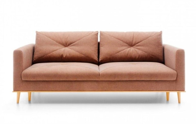 Two-seater Sofa 2 Seater Fabric Sofa Pink Fabric Couch Upholstered Sofa Furniture