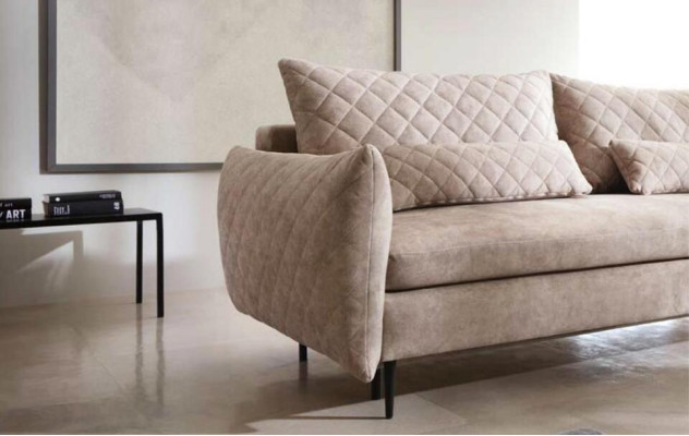 Two-seater Sofa 2 Seater Fabric Sofa Beige Fabric Couch Upholstered Sofa Furniture
