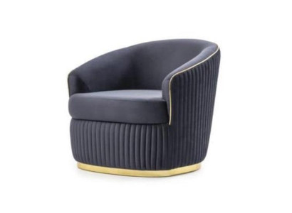 Designer Club Lounge Armchair Blue Relax for Living room Hotel Luxury new