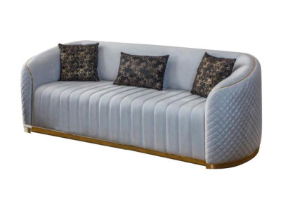 Sofa Luxury Living room Modern Three Seater Furniture Sofa 3 Seater Wood Textile