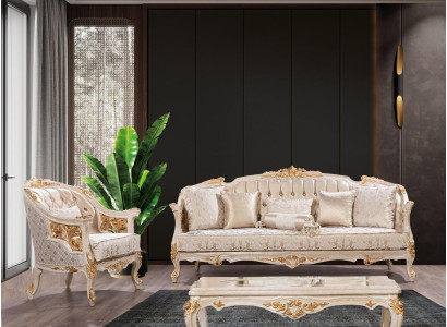 Luxury Chesterfield Sofa set 3+1 Seater Classic Sofa Baroque Upholstery Seat
