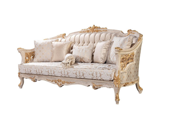 Chesterfield 3 Seater Designer Sofa Luxury Upholstery Sofas Couches Fabric Textile new