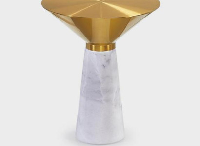 Modern Round Side Table Coffee Table Golden Coffee Table Marble