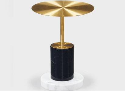 Modern Golderner Marble Side table Living room Tables Round Design