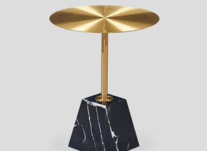 Round Black Coffee table Luxury Living room Side tables Side table