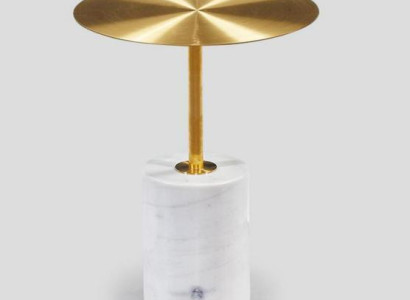 Luxury White side table Living room Side table Faux marble Coffee table