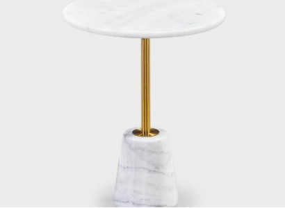 White Rundtsch Marble Tables Metal Furniture Side tables Designer Table