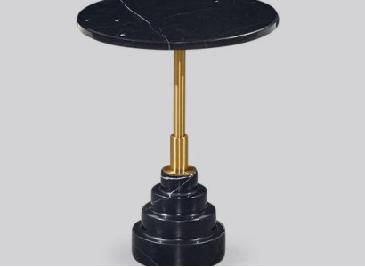 Side Tables Living room Round Modern Black Coffee table Luxury Marble Table