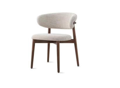 Dining room chair Chair Kitchen Chair Recliner Wood Fabric Modern Gray Chair