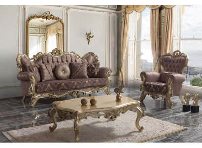 Chesterfield sofa set upholstered sofa sofa couch purple fabric sofa set