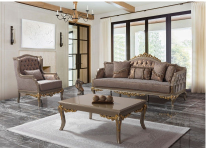 Upholstered sofa Complete e sofa set sofa fabric sofa brown