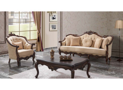 Upholstered sofa sofa sofa set couch fabric sofa beige chesterfield set