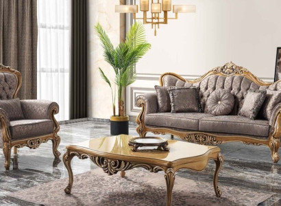 Upholstered sofa Chesterfield Suite Sofa set Fabric Sofa Gray Set new