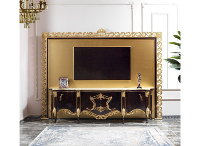 TV stand sideboard TV cabinet lowboard wood gold living room table luxury