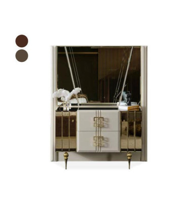 Chest of drawers with Mirror stainless steel Luxury Italian Style 2-piece Set Furniture new