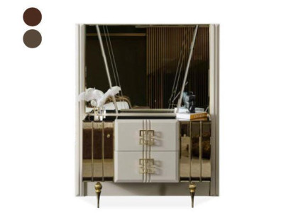 Chest of drawers with Mirror stainless steel Luxury Italian Style 2-piece Set Furniture new