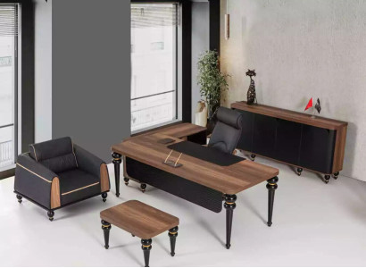 Luxury Desk Office Set 4 pcs. Wardrobe Table Desk Coffee table 3 pcs