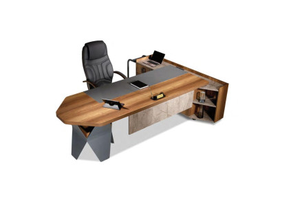Office desk Desk Corner desk Work table Office Wood Brown