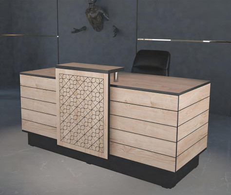 Reception Desk Reception Desk Office Hotel Wood Brown Table