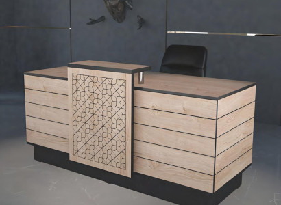 Reception Desk Reception Desk Office Hotel Wood Brown Table
