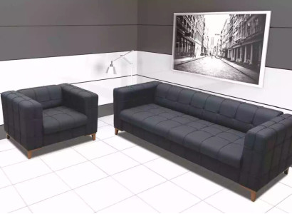 Upholstery Seating group Sofas Luxury Couch Set Three Seater Armchair Textile 3+1