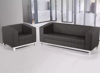 Gray luxury sofa set three-seater armchair upholstered furniture couch set 2 pieces 3+1